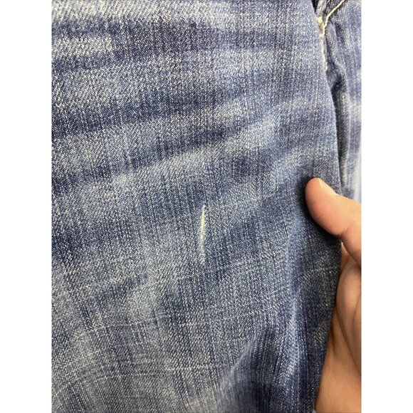 Affliction Ace Men 31X29 Jeans Denim Straight Biker Thick Stitch Hemmed - Picture 4 of 7